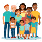 pngtree diverse family clipart family png graphic design illustration for social media png image 12149897